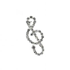 Rhinestone Music Note Pin Product Image